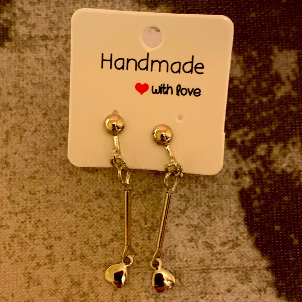 Vintage heart clip on earrings